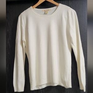 Women's Cream Off White Crew Neck Sweater